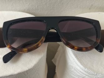 Celine Paris Black and Tortoise Flat Top Sunglasses