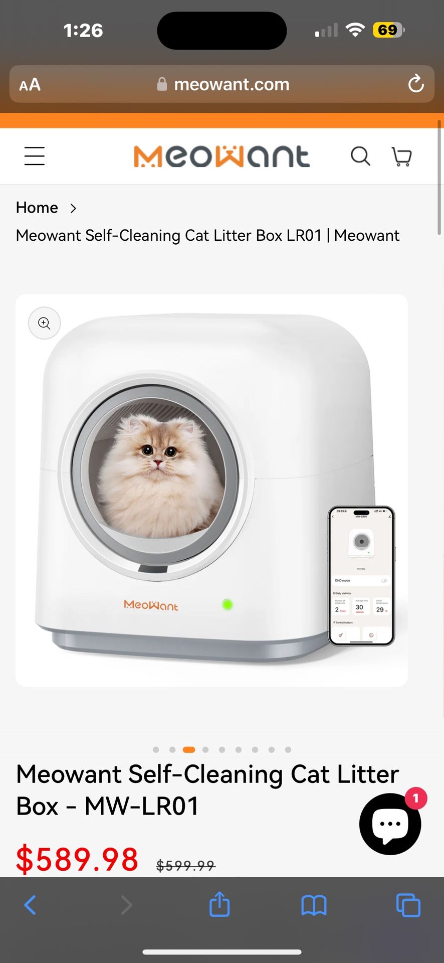 automatic cleaning litter box robot 