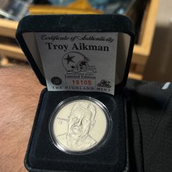 Troy Aikman Highland Mint  Coin
