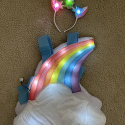 Toddler Halloween Light Up Costume Rainbow Cloud Costume 