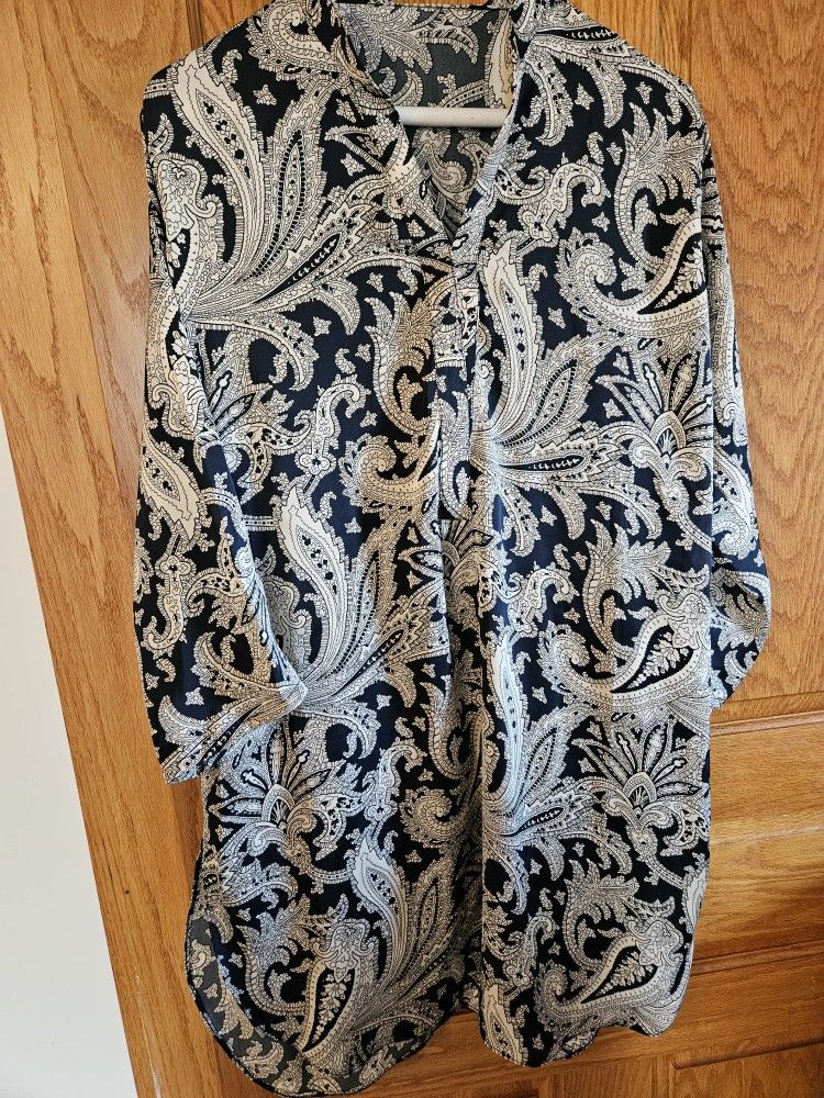 Custom Navy/Cream Tunic Dress
