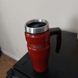 Thermos Brand Maroon 16 Ounce Travel Cup