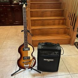 Jay Turser Violin Bass W/ Behringer 450bxl Bass Amp