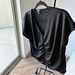 Express Black Draped Top – Women’s Small
