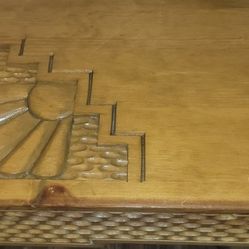 Southwestern Wooden Dining Table & 4 Chairs