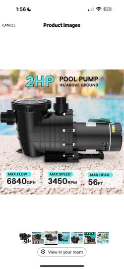 2HP In/Above Ground Pool Pump