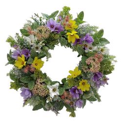 24” Spring/summer Flower Wreath