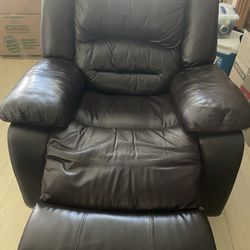 Manual Leather Recliner Chair