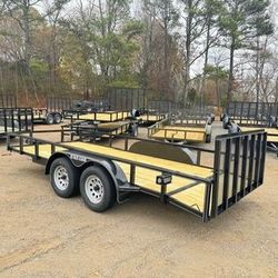 New 6.5x16 Premium Hd Tube Rail Utility Trailers 