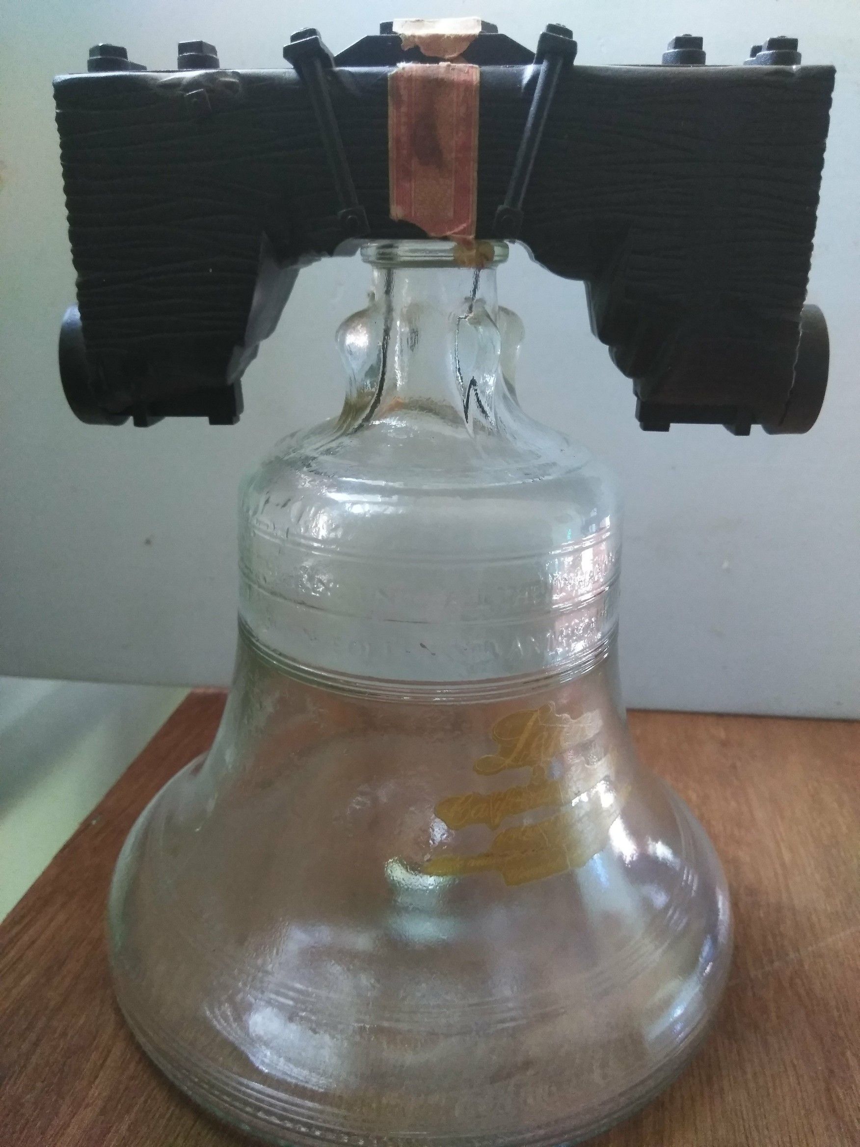 Vintage 1976 Lejon California Brandy Commemorative Liberty Bell Bottle Decanter Empty.