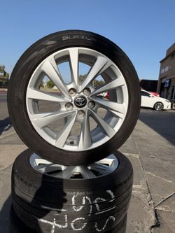 17” TOYOTA WHEELS AND TIRES