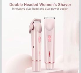 🌼 Dermave Bikini Trimmer for Women,Dermave Bikini Shaver,2-in-1 Electric Razors for Women (Pink)