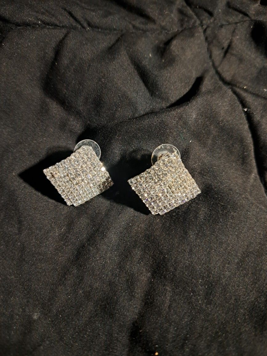 Square Diamond Earrings