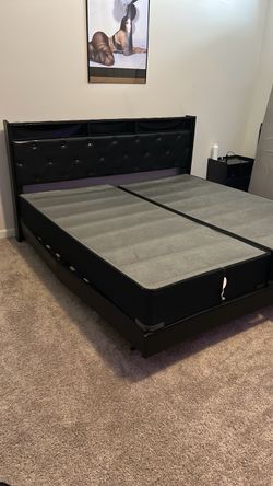King Size Bed Frame with Headboard