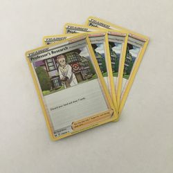 Professors Research Pokémon Card.
