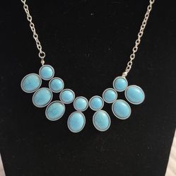 Turquoise And Silver Necklace 