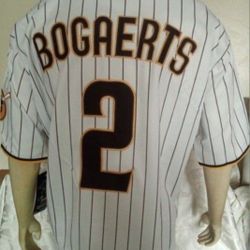 New San Diego Padres Xander Bogaerts pinstripe home Jersey Men 44/L