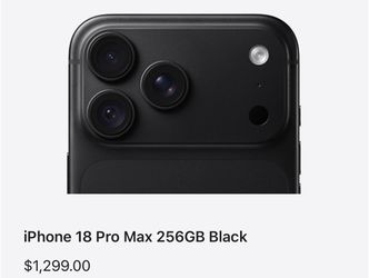 iPhone 18 pro max Blk 256gb Sealed boxed . Never opened or used Verizon/spectrum