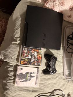 PS3 slim console with 1 remote