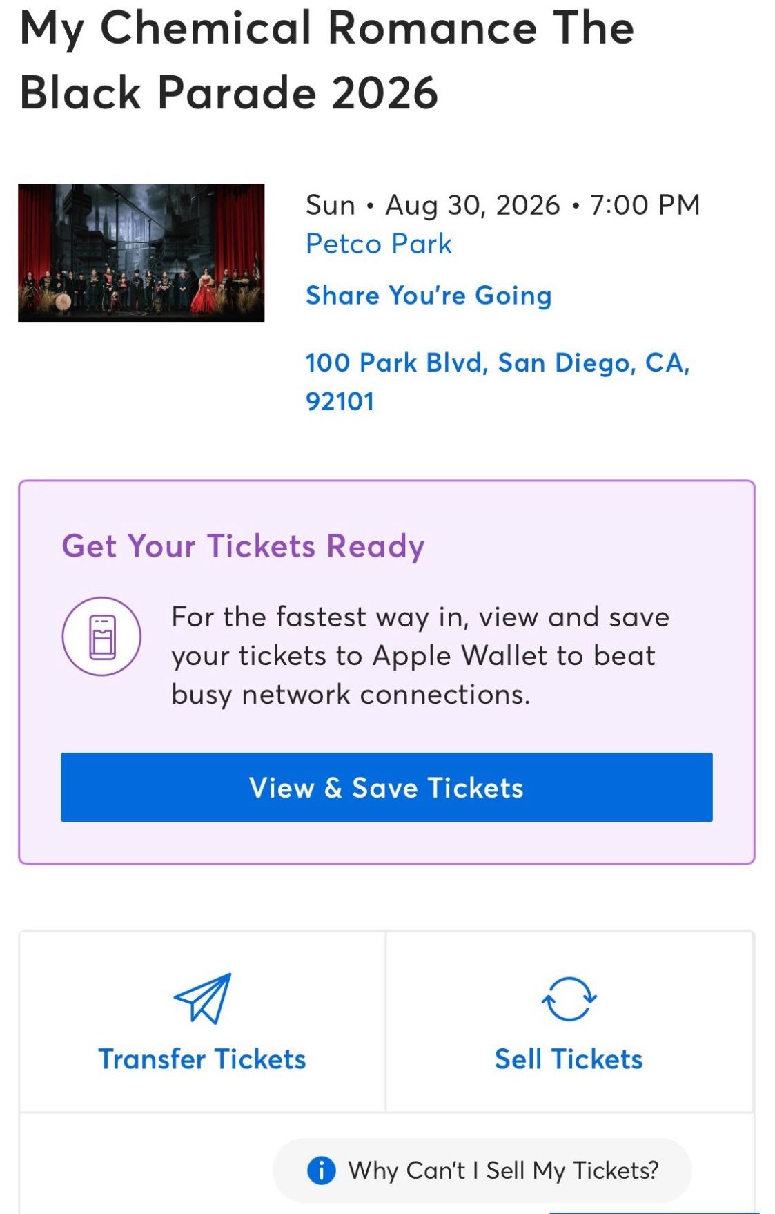 My Chemical Romance Tickets