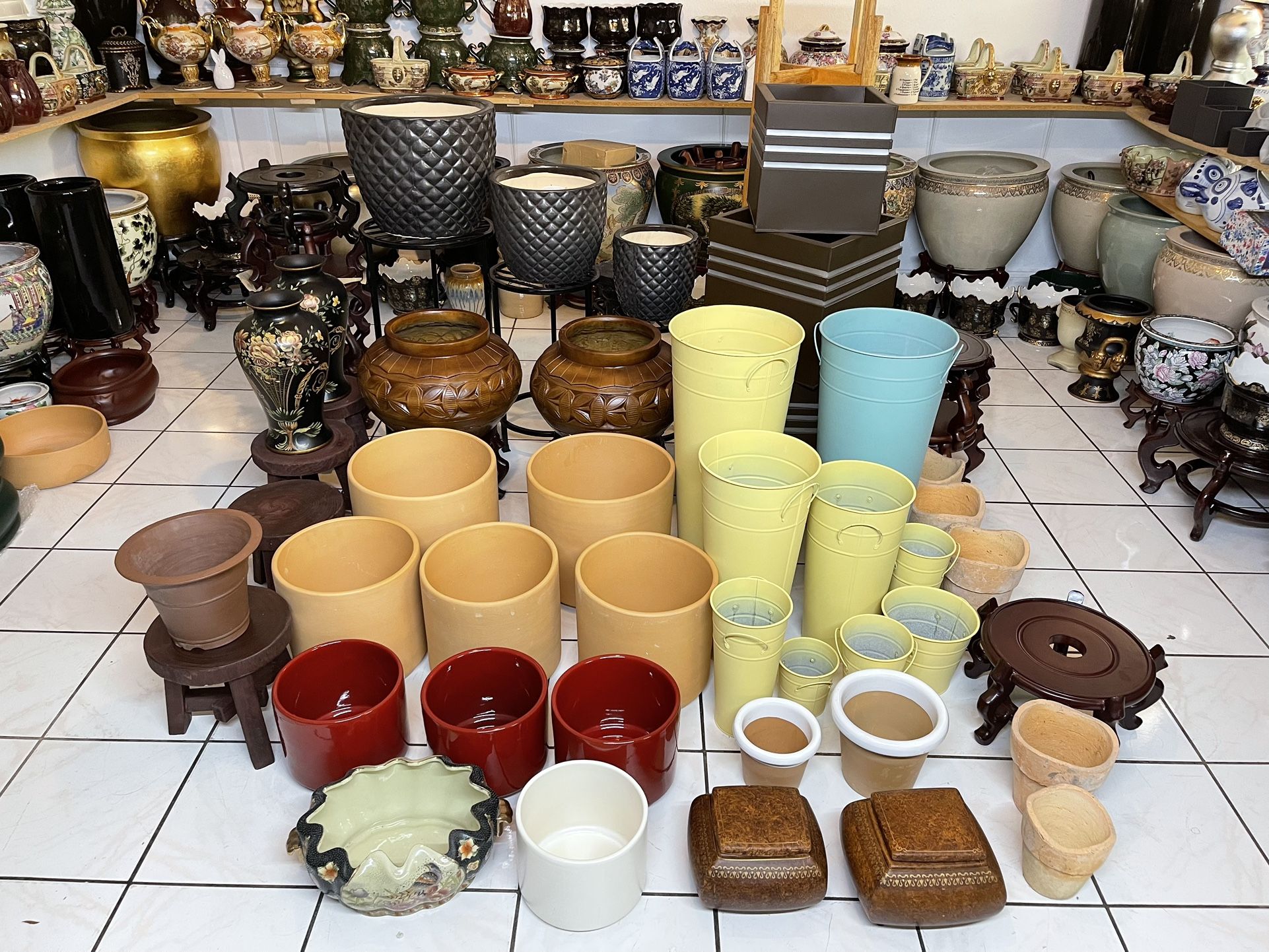 Planters/Pots/Terracotta/Vases/Ceramic Pots/Oriental Vases/Clay Planters ($3 up to $500)