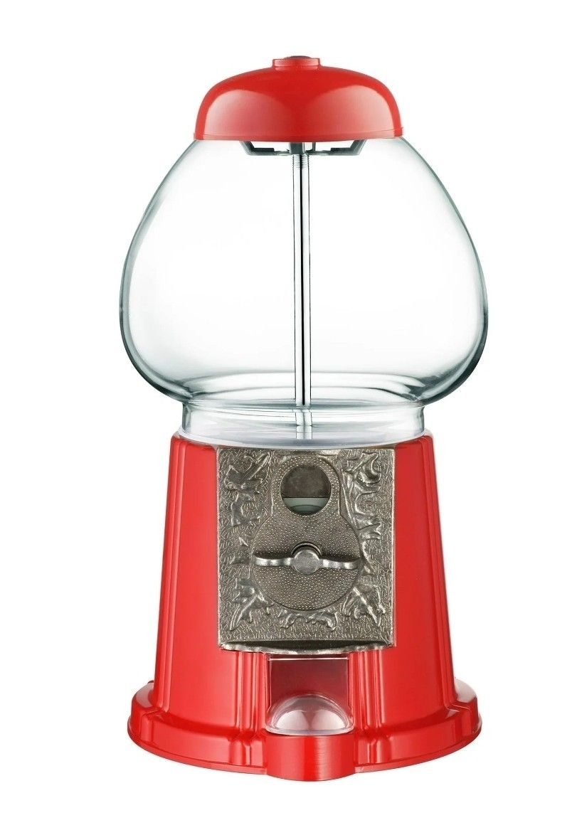 15" Old Fashioned Vintage Candy Gumball Machine Bank by Carousel, Cast Iron Metal