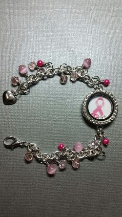Breast Cancer Awareness Beaded Bracelet