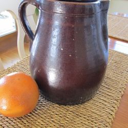 Antique Stoneware Primitive Batter Pitcher