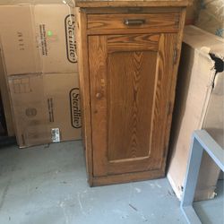 Antique Hamilton Solid Oak Dentist Cabinet With Drawer 