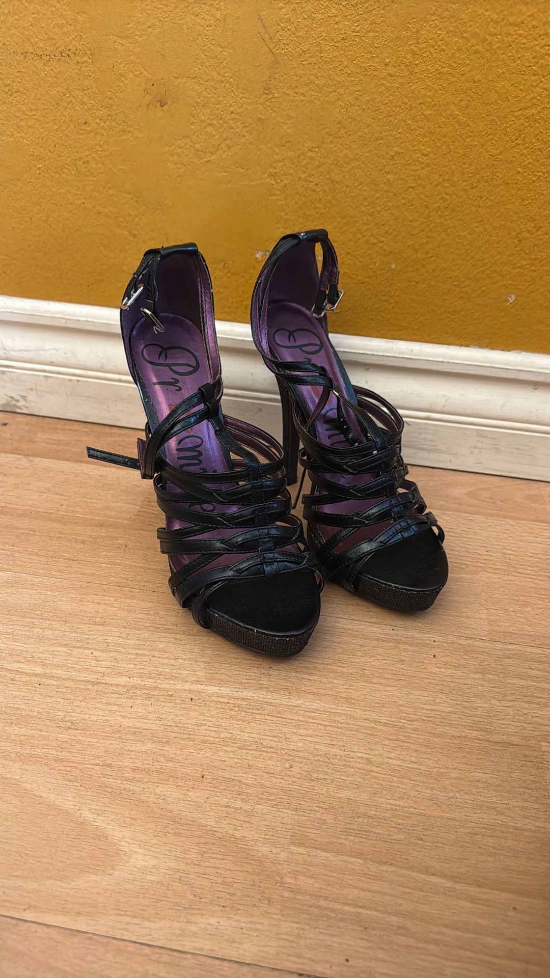Black Heels With Purple Soles