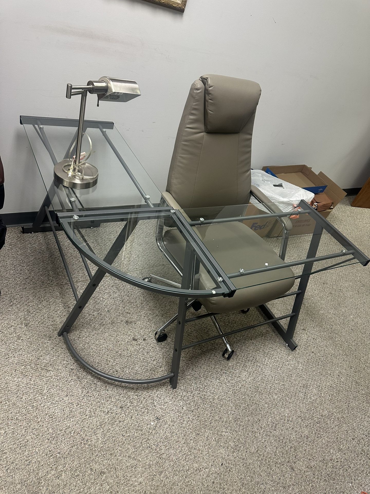 Glass Desk For Sale (Pick Up Only)