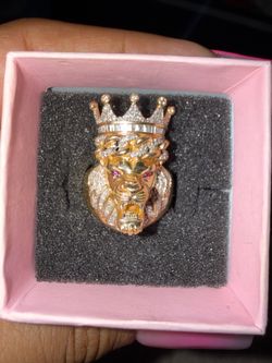 Lion pinky ring for men