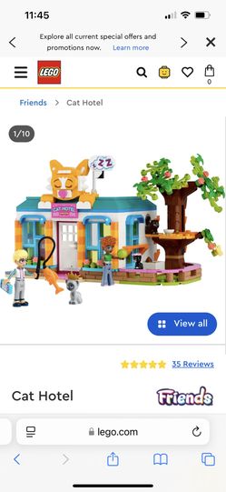 LEGO Friends Cat Hotel 41742, Pet Care Toy with Kittens