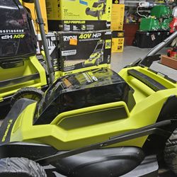 RYOBI 40V HP BRUSHLESS CORDLESS 20"IN SELF PROPELLED LANW MOWER LIKE NEW NO BAG 