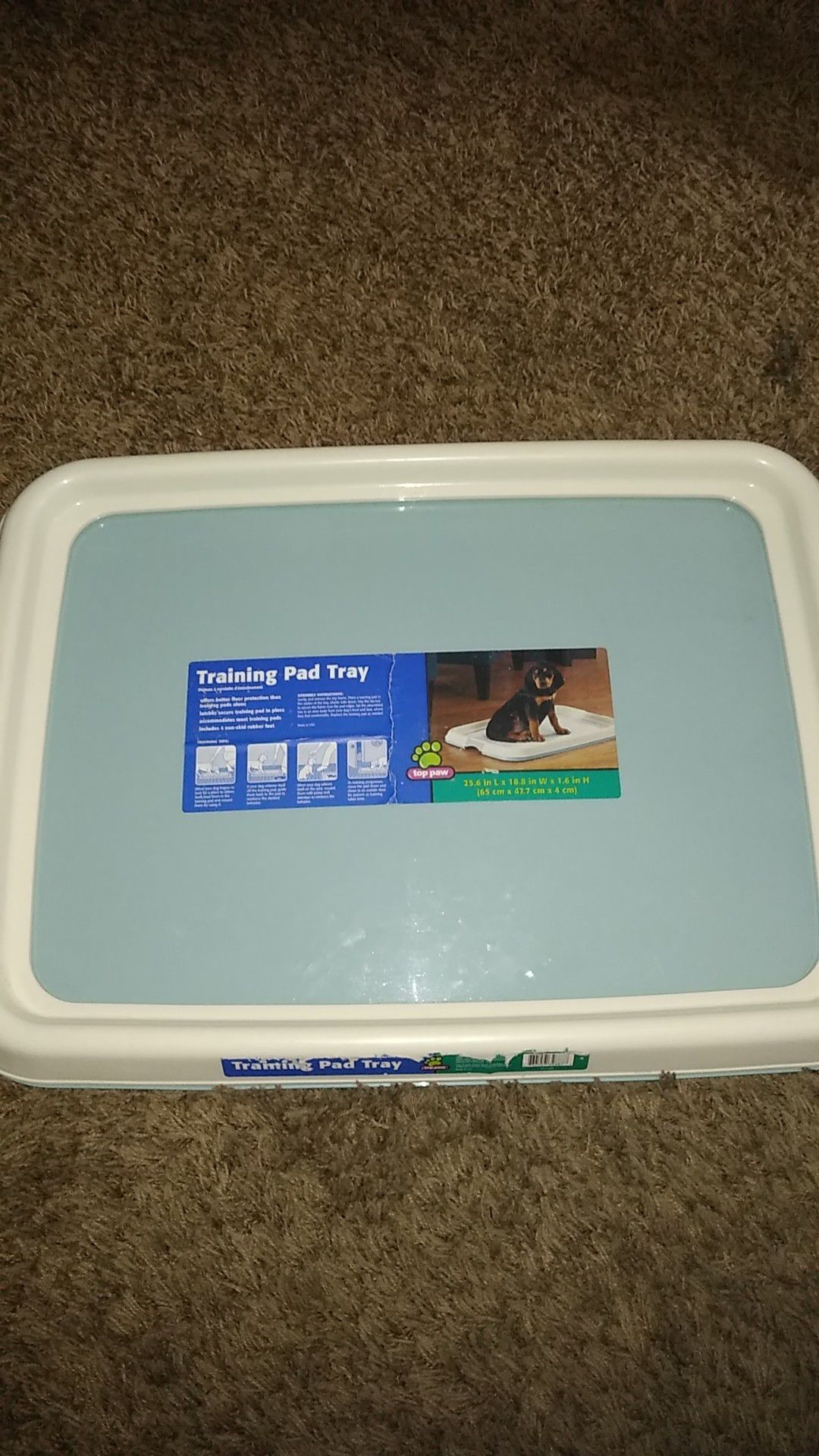 Training pad tray for puppies