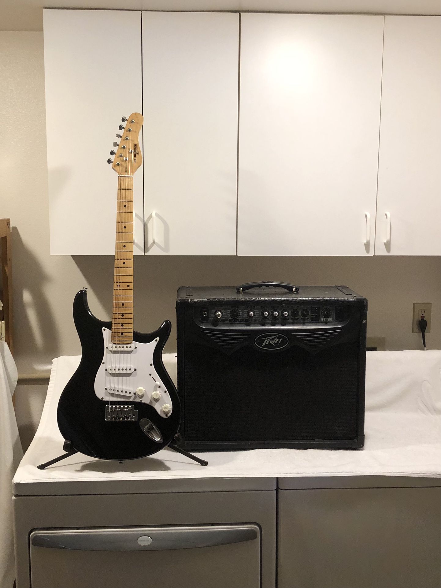 Electric Guitar with Amplifier