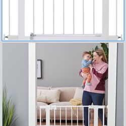 Safety 1st Easy Install Walk Thru Baby Gate for Doorway With Door, Dog Gates, Fits 29"-38", Easy Install 28" Tall, White Amazon's Choice 