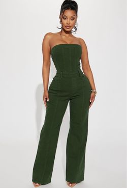 Fashion nova Denim jumpsuit - Green