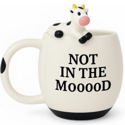 Funny Cow Coffee Mug, White Elephant Gifts for Adults, Gag Gifts for Adults