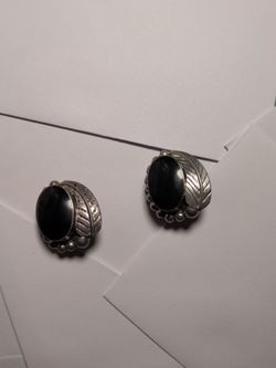 925 Sterling Silver Vintage Taxco Clip On Earrings