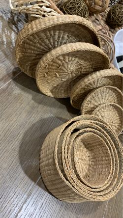 BOHO // Nesting lidded basket set