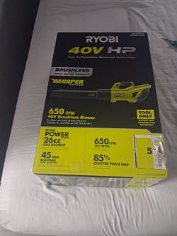 Ryobi 40 v whisper blower