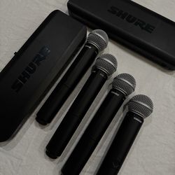Shure BLX88 (x2) and Shure wireless SM58 H11 (x4)