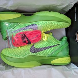 Nike Kobe 6 Protro Grinch Men's Size 8.5 New In Box
