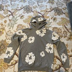 grey denim tear