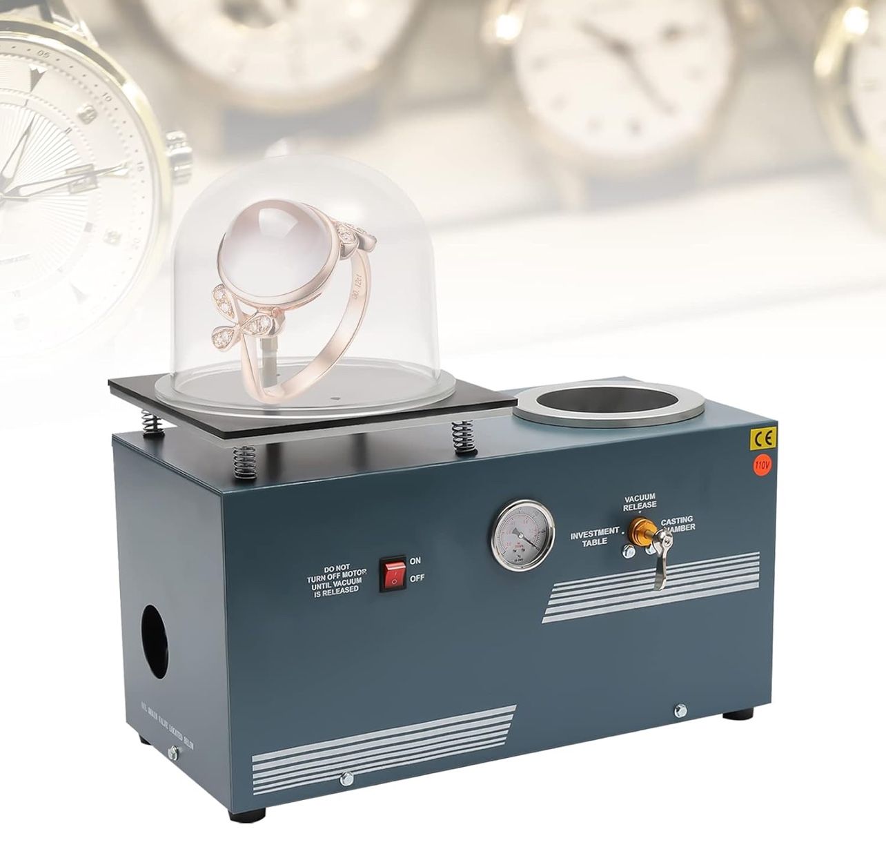 Vacuum Casting Machine 375w 2L Jewelry Lost Wax Cast Combination