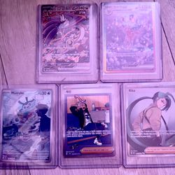 Pokémon TCG 5-Card Rare Lot — Mantyke IR PAR, Espeon ex SAR, Raging Bolt ex SAR, Drayton SAR (Korean SV8a) + Rika UR