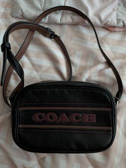 Coach Mini Jamie Camera Bag in leather black saddle
