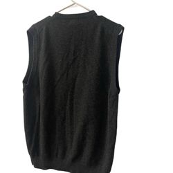 L.L. Bean Men’s Vest Sweater 100% Lamb Wool Size Large Tall Black