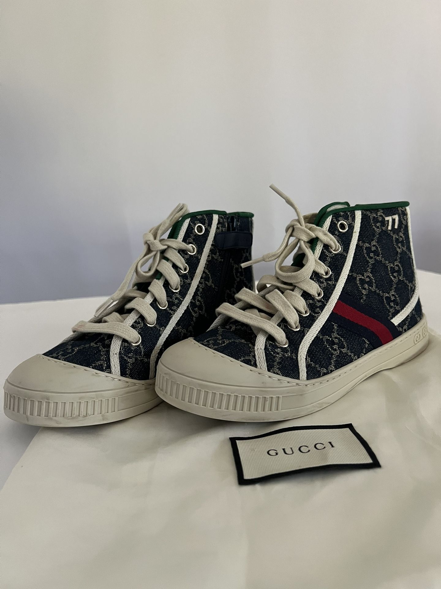 Gucci Kids Tennis 1977 High-Top Sneakers
